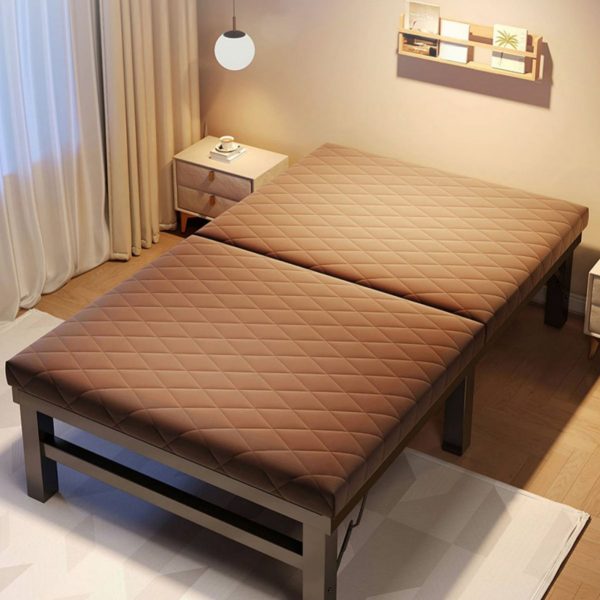 "Sepia Modern Upholstered Standard Children Bed with Sponge Mattress, Gender Neutral"